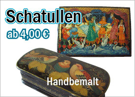 Schatullen, handbemalt, auch mit 3 oder 4 F�chern